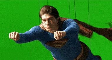 the truth about Superman back stage flying kit gif
