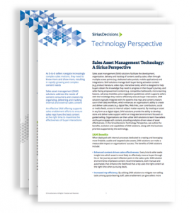 Technology perspective from Sirius Decisions template 